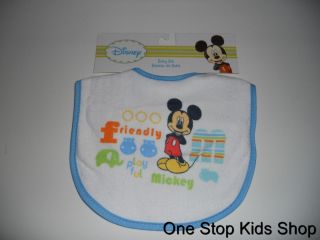 Mickey Minnie Mouse Disney Baby Bib Feeding Boy Girl