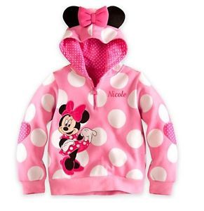 Pink Baby Minnie Mouse Coat Outwear Clothing Hooded Clothes NO120 48 60 Months