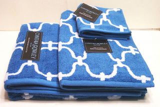 Cynthia Rowley, Bath, Cynthia Rowley Turquoise White Polka Dot Accent  Bath Towels