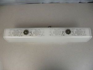 Vintage Frosted Glass Floral Motif Light Cover Fixture Bathroom