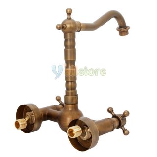 Antique Bathroom Faucet Inspired Brass Double Handle Copper