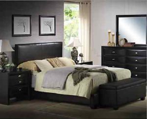Queen Size Bed Frame Headboard Footboard Bedroom Furniture Set Sale