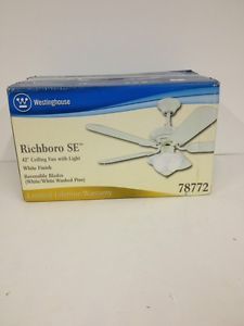Westinghouse Richboro SE 42" White Ceiling Fan with Light 78772