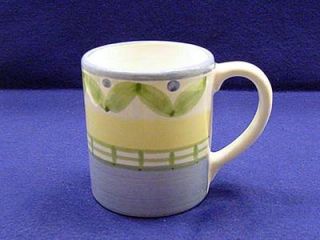 Williams Sonoma Marisol Coffee Mug Hand Painted Earthenware Mint 2 Available