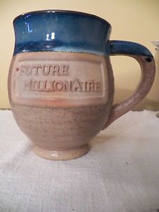 Giant Stoneware Mug Future Millionaire Pottery Coffee Mug Cup