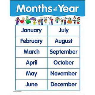 MONTHS OF THE YEAR Basic Skills Poster Chart CTP NEW on PopScreen