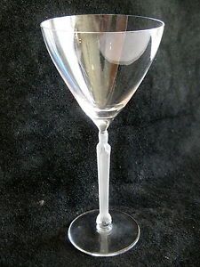 Vtg Lalique France Crystal Art Deco Madonna Lady Figural Stemware Wine Glass 8