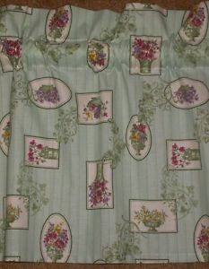 Vintage Cottage 14" Window Curtains Valance Panel Country Bath Kitchen Bed Room