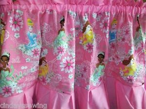 Disney Princess Pink Window Treatment Curtain Valance Girls Bed Bath Playroom