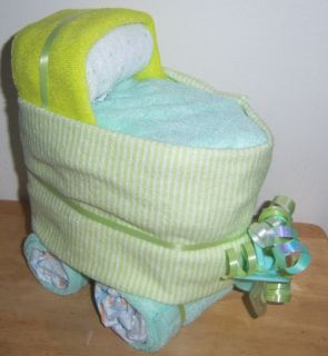 New Striped Mini Diaper Bassinet Baby Shower Pink Blue Nuetral