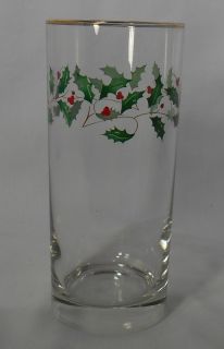 Lenox China Holiday Dimension Glassware 16 oz Tumbler or Water Glass 6 1 4"