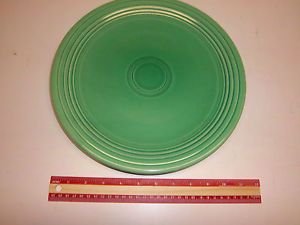 Vintage 12" Fiesta Ware Chop Plate Green with Small F Mark Fiesta Meat Platter