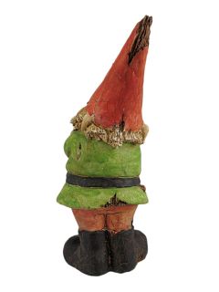 Not Listening Wooden Look Laughing Garden Gnome Statue