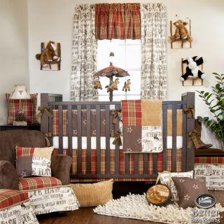 Glenna Jean Baby Boy Rustic Western Cowboy Theme Crib Nursery Quilt Bedding Set