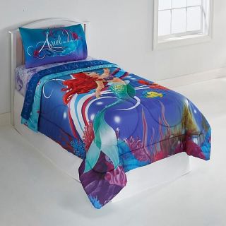 Twin Girls Disney Little Mermaid Comforter Sheets Bed in Bag Bedding Set