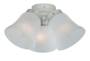 Savoy House FLGC 313 White Fan Light Kits Three Light Ceiling Fan Light Kit With