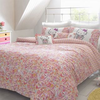Designer Hello Kitty Paisley Pink Girls Bedding Duvet Cover Set or Cushion