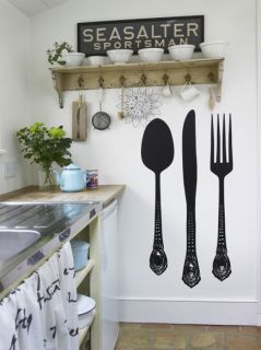 Giant Cutlery Wall Sticker Set Kitchen Wall Stickers Knife Fork Spoon