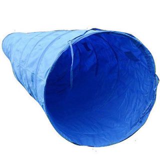 Pawhut 16' x 24" Pet Dog Fitness Agility Obedience Training Play Tunnel Blue