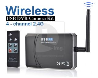 2 4GHz 4 Channel Wireless Camera DVR Signal Transmitter Receiver Remote