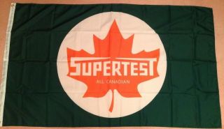Supertest Sign Flag Banner Mint Condition 3x5 Feet Long Super Test Oil Gas