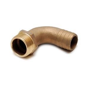 Perko 63 7 Brass 1 1 4 inch 90 Degree Boat Pipe to Hose Adapter