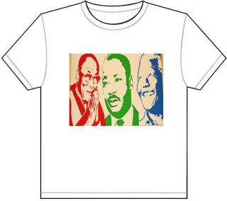 Dalai Lama Martin Luther King Nelson Mandela T Shirt Tee Picture Photo T16