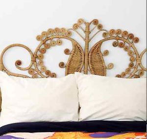New Vintage Inspired Wicker Scroll Bali Chic Country Shabby Full Queen Headboard