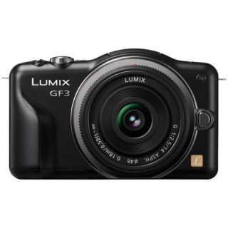 Panasonic Lumix DMC GF3 Digital Camera w 14mm Aspherical Lens Black DMC GF3CK