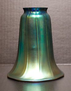 Iridescent Blue Art Glass Tulip Lily Replacement Lamp Shades