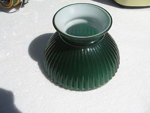 Antique Green Glass Lamp Shade