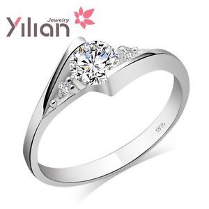 White Gold Diamond Engagement Ring Size 8