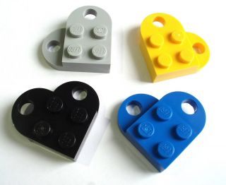 Lego Heart Necklace Silver or Gold Plated Plate Brick