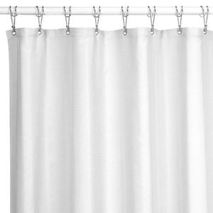 White Waffle Weave Westerly Shower Stall Curtain 54 x 78 Metal Grommets New