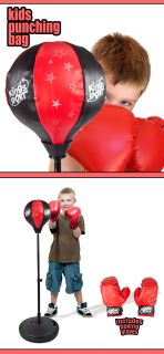 Punching Bag Boxing Glove Set Children Kids Toy Bag Agility Speed Ball Stand Boy
