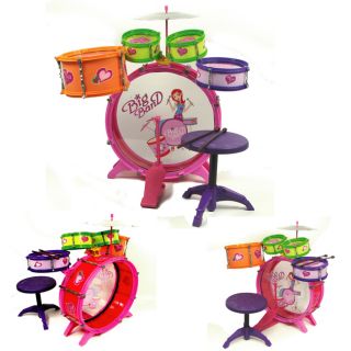 8PC Kids Girls Drum Set Musical Instrument Toy Playset