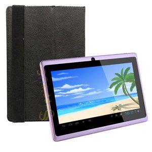 4GB A13 7" Google Android 4 0 Purple Tablet PC Capacitive Touch Screen with Case