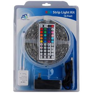 Abi 150 LED Color Changing Light Strip with 44 Key Remote 16ft Waterproof