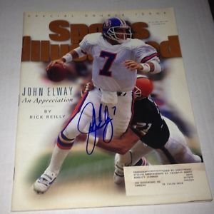 Denver Broncos HOF'ER John Elway Signed Autographed Sports Illustrated Sale