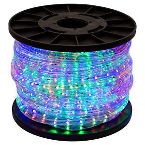 150' RGB Multi Color 2 Wire 110V LED Rope Light Home Outdoor Christmas Lighting
