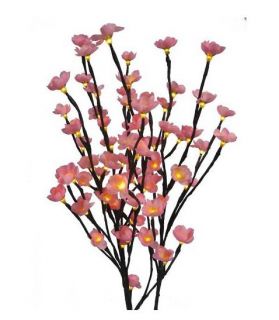 31 8" Pink Cherry Blossom LED Branch Light Lamp w 3 Branches