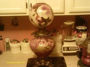 Antique Vintage Gone with The Wind Hurricane Oil Lamp Converted to Electric