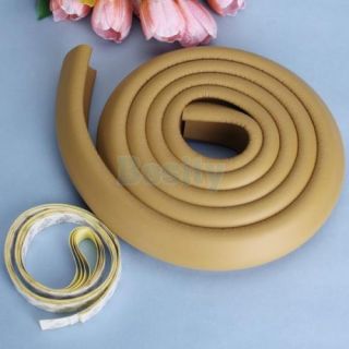 2M Brown Baby Kids Safety Desk Table Corner Edge Cushion Guard Protector Cover