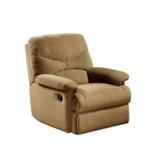 Tan Microfiber Recliner Home Theater Chair Deep Seating La Z Boy Style Lounge