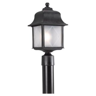 Sea Gull Lighting 82092 12 Black Harbor Point Single Light Outdoor Post Lantern