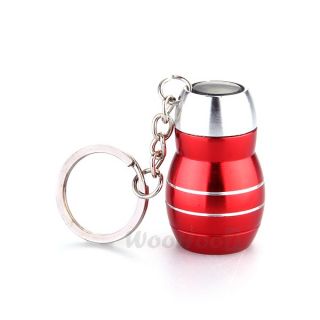 Red Mini 3 LED Torch Flashlight Light Keychain Outdoor Hiking Battery