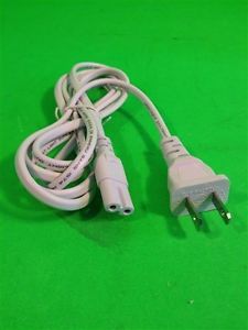 Replacement 2 Prong AC Power Cord Cable 6 Feet White C654