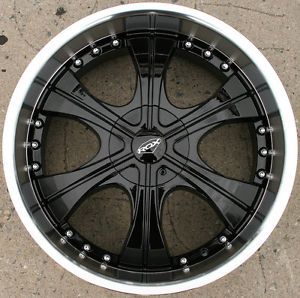 Roxx Basalt 303 22" Black Rims Wheels Tahoe Avalanche Escalade 22 x 9 5 6H 15