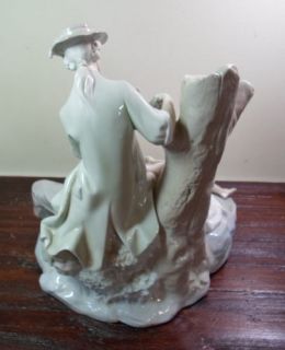 RARE Retired Lladro Porcelain "Romantic Group" 4662 Victorian Couple Figurine