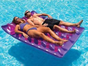 New Inflatable Swimming Pool Float Double Mattress Raft